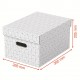 Cutie Depozitare Esselte Home Recycled, Carton, 36x26x20 Cm, Cu Capac, 3 Buc/set, Alb
