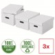 Cutie Depozitare Esselte Home Recycled, Carton, 36x26x20 Cm, Cu Capac, 3 Buc/set, Alb