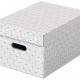 Cutie Depozitare Esselte Home Recycled, Carton, 36x26x20 Cm, Cu Capac, 3 Buc/set, Alb