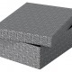 Cutie Depozitare Esselte Home Recycled, Carton, 36x26x10 Cm, Cu Capac, 3 Buc/set, Gri