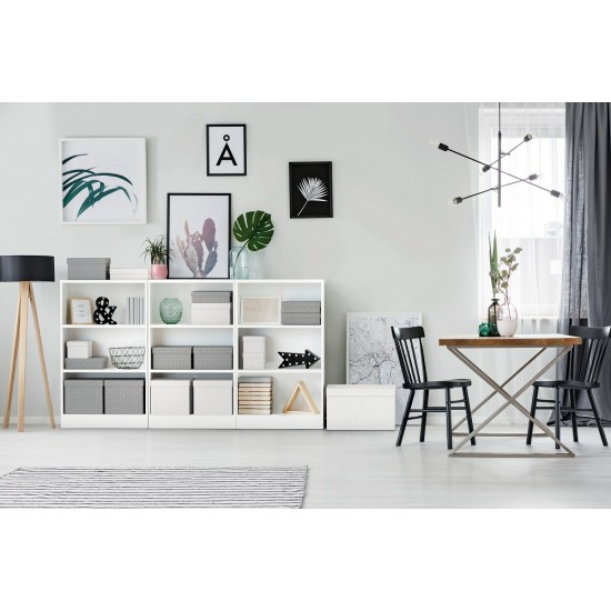 Cutie Depozitare Esselte Home Recycled, Carton, 36x26x10 Cm, Cu Capac, 3 Buc/set, Gri