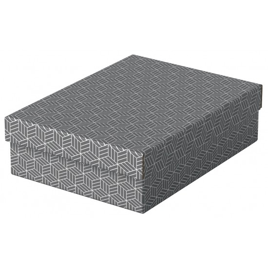 Cutie Depozitare Esselte Home Recycled, Carton, 36x26x10 Cm, Cu Capac, 3 Buc/set, Gri