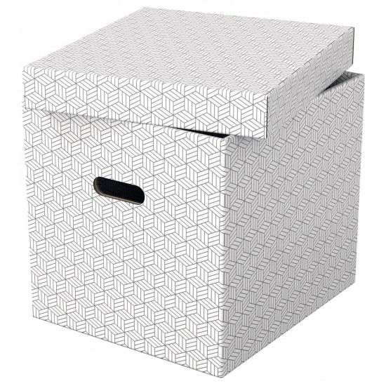 Cutie Depozitare Esselte Home Recycled, Carton, 36x32x31 Cm, Cu Capac, 3 Buc/set, Alb