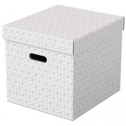 Cutie Depozitare Esselte Home Recycled, Carton, 36x32x31 Cm, Cu Capac, 3 Buc/set, Alb
