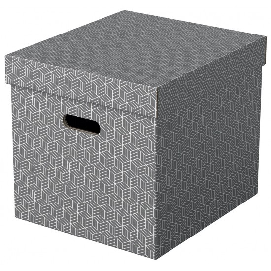 Cutie Depozitare Esselte Home Recycled, Carton, 36x32x31 Cm, Cu Capac, 3 Buc/set, Gri