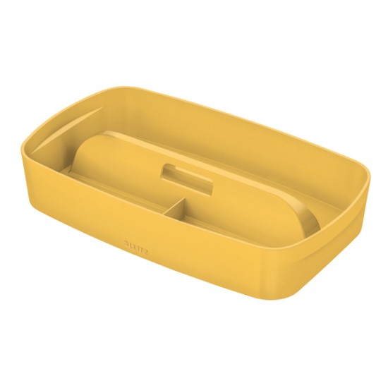 Cutie Depozitare Leitz Cosy Mybox Organiser, Ps, Cu Maner, 30x18x5 Cm, Galben Chihlimbar