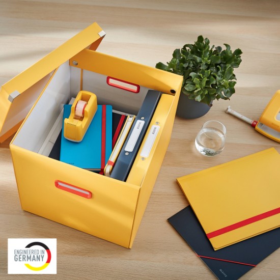 Cutie Depozitare Leitz Cosy Click & Store, Carton Laminat, Pliabila, Cu Capac Si Maner, 32x31x36 Cm,