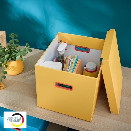 Cutie Depozitare Leitz Cosy Click & Store, Carton Laminat, Pliabila, Cu Capac Si Maner, 32x31x36 Cm,