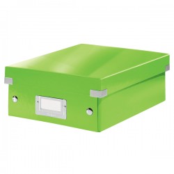 Cutie Depozitare Leitz Wow Click & Store Organizer, Carton Laminat, Mica, Verde