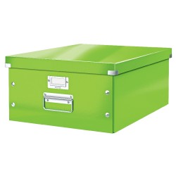 Cutie Depozitare Leitz Wow Click & Store, Carton Laminat, Mare, Verde