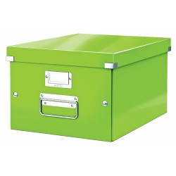 Cutie Depozitare Leitz Wow Click & Store, Carton Laminat, Medie, Verde