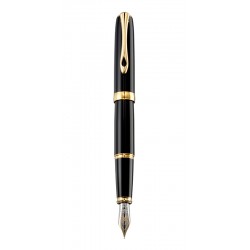 Stilou Diplomat Excellence A2, Cu Penita M, Aurita 14kt. - Black Lacquer Gold