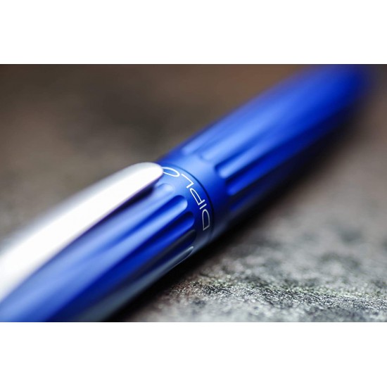 Stilou Diplomat Aero, Cu Penita M, Aurita 14kt. - Blue