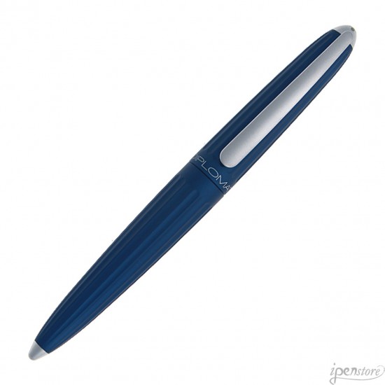 Stilou Diplomat Aero, Cu Penita M, Aurita 14kt. - Blue