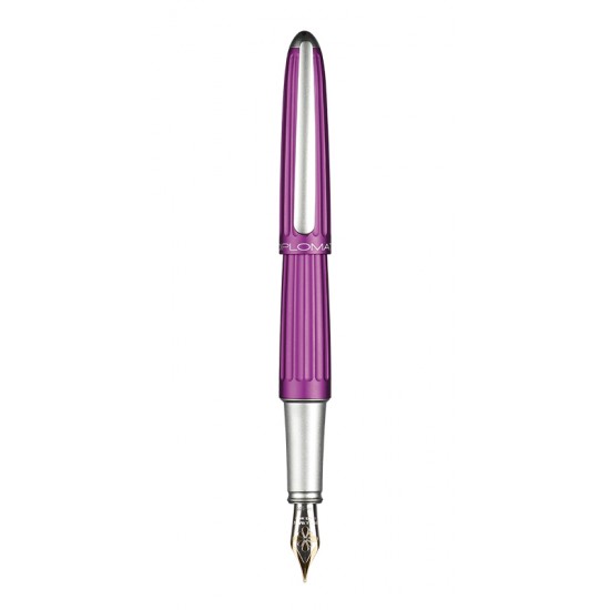 Stilou Diplomat Aero, Cu Penita M, Aurita 14kt. - Violet