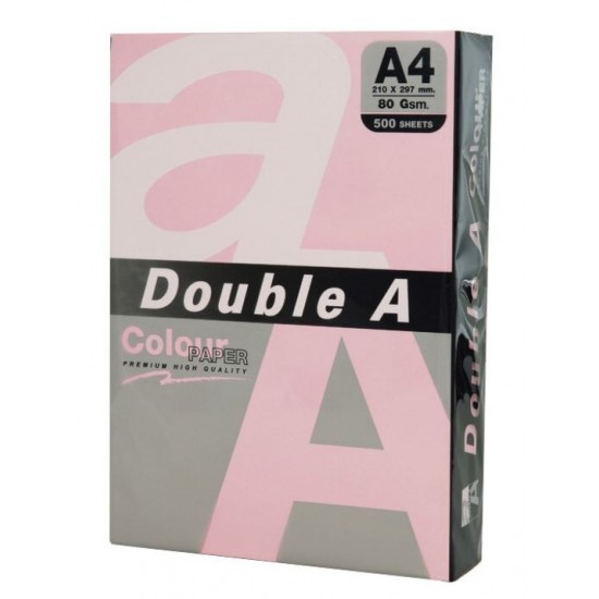 Hartie Color Pentru Copiator A4, 80g/mp, 500coli/top, Double A - Pastel Pink