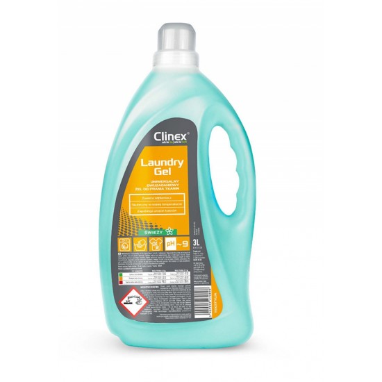 Clinex Laundry Gel Fresh, 3 Litri, Detergent Gel Pentru Rufe