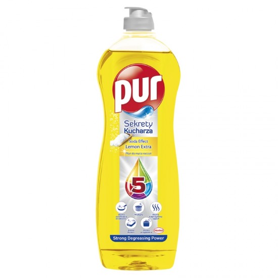 Pur Lemon, Detergent Lichid Pentru Spalat Vase, Manual, 750ml