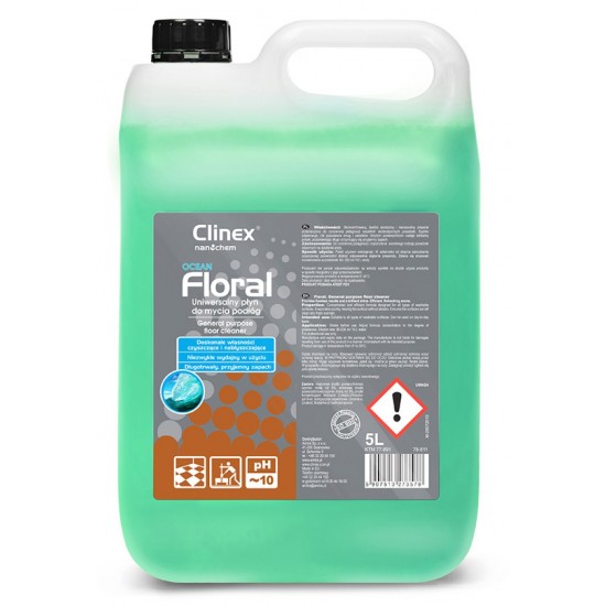 Clinex Floral Ocean, 5 Litri, Detergent Lichid Pentru Curatarea Pardoselilor