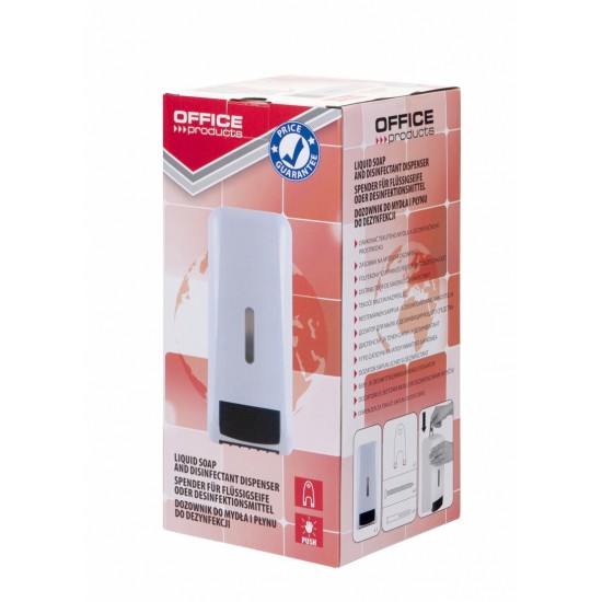 Dispenser Manual Pt. Gel Dezinfectant, Sapun, 1 Litru, Recipient Reincarcabil, Office Products - Alb