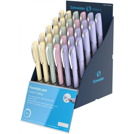 Display Schneider Ceod Colour, 30 Stilouri - (10 X S-168705, S-168708, 5 X S-168704, S-168709)