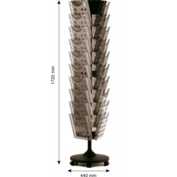 Display Modular Rotativ, 30 X A4, Helit - Transparent Fumuriu