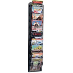 Display Pentru Pliante, De Perete, 10 X A4, Helit Mesh - Negru