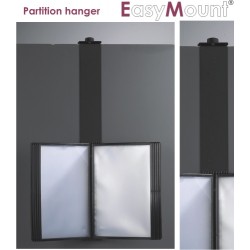 Display De Prezentare De Perete Cu Sistem De Agatare,hd Design Easymount-10 Buzunare A4 -gri Deschis