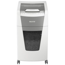 Distrugator Documente Automat Leitz Iq Office, P4, Cross-cut (confeti), 300 Coli, Cos 60l, Alb-gri