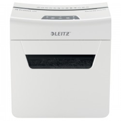 Distrugator Documente Manual Leitz Iq Protect 3m, P5, Micro-cut (particule), 3 Coli, Cos 10l, Alb