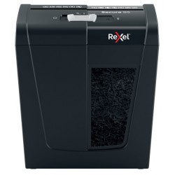 Distrugator Documente Manual Rexel Secure S5, P2, Strip-cut (fasii), 5 Coli, 10l, Negru