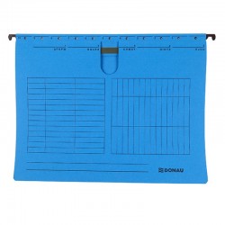 Dosar Suspendabil Cu Sina, Carton 230g/mp, Bagheta Metalica, 5 Buc/set, Donau - Albastru