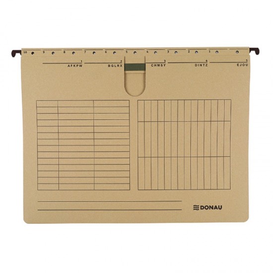 Dosar Suspendabil Cu Sina, Carton 230g/mp, Bagheta Metalica, 5 Buc/set, Donau - Maro