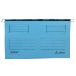 Dosar Suspendabil Cu Eticheta, Bagheta Metalica, Carton 230g/mp, 25 Buc/cutie, Bantex - Albastru