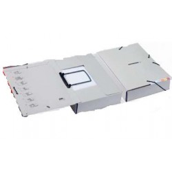 Dosar Extensibil Din Carton Cu 3 Pliuri, Elastic Si Alonja Arhivare De Mare Capacitate, Jalema - Gri