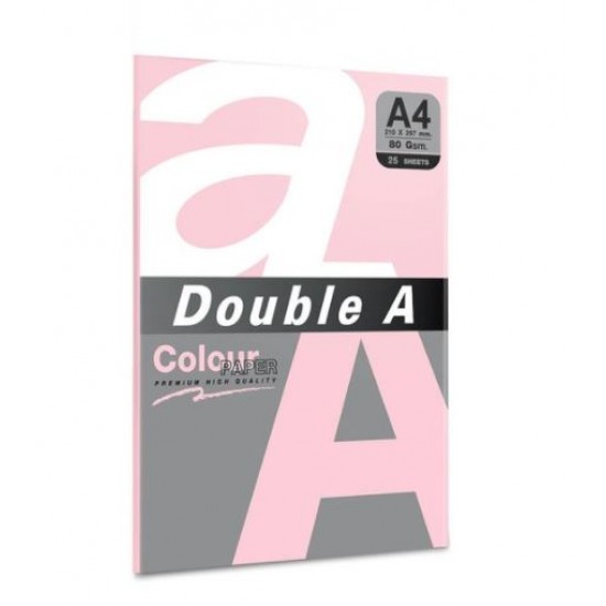 Hartie Color Pentru Copiator A4, 80g/mp, 25coli/top, Double A - Pastel Pink