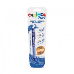 Pix Erasable, 0.7mm, Retractabil, Carioca Oops - Albastru