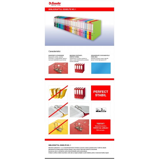 Biblioraft Esselte No.1 Power, Pp/pp, A4, 50 Mm, Culoarea Nisipului