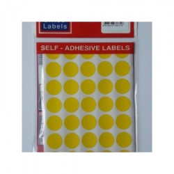 Etichete Autoadezive Color, D 8 Mm , 750 Buc/set - Galben