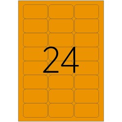 Etichete Color Autoadezive, 24/a4, 70 X 37mm, 25 Coli/top, Tanex - Orange Fluorescent Etichete Color Autoadezive, 24/a4, 70 X 37mm, 25 Coli/top, Tanex - Orange Fluorescent