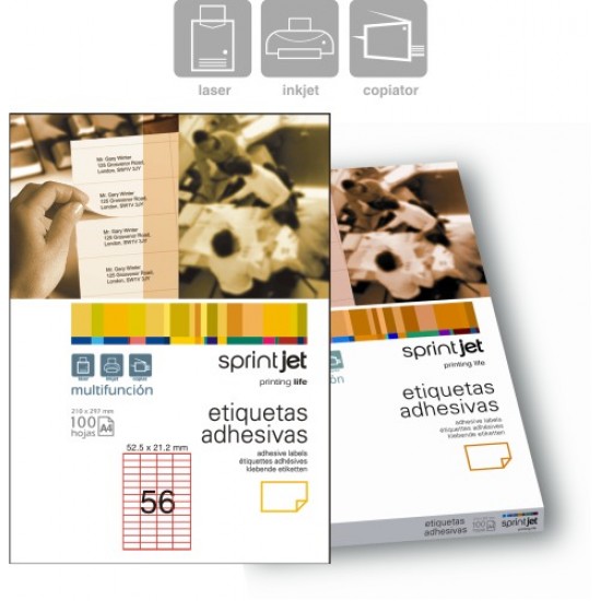 Etichete Autoadezive 56/a4, 52,5 X 21,2 Mm, 100 Coli/top, Sprintjet - Albe