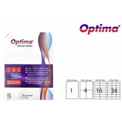 Etichete Color Autoadezive 1/a4, 210 X 297 Mm, 100 Coli/top, Optima - Galben Etichete Color Autoadezive 1/a4, 210 X 297 Mm, 100 Coli/top, Optima - Galben