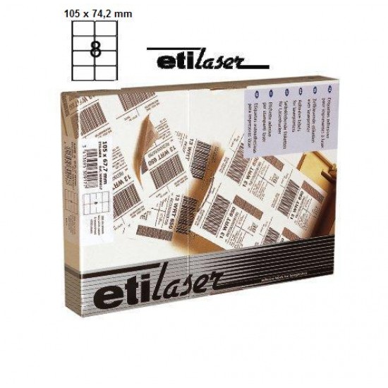 Etichete Autoadezive 8/a4, 105 X 74,2 Mm, 100 Coli/top, Jetlascop - Albe