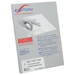 Etichete Albe Autoadezive 8/a4, 99,1 X 67,7 Mm, 100 Coli/top, Exiton - Colturi Rotunjite
