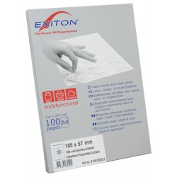 Etichete Albe Autoadezive 10/a4, 105 X 57 Mm, 100 Coli/top, Exiton
