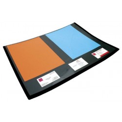 Mapa Birou Dublata Cu Folie Transparenta, 40 X 53 Cm, Buretata, Exiton - Negru