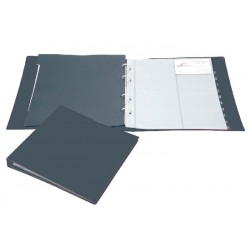 Mapa Pp (hxl 25x24cm), Cu Inele, Pentru 400 Carti Vizita, Exiton - Negru