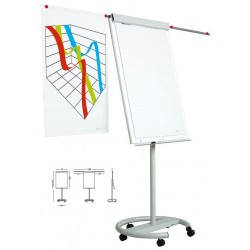Flipchart Magnetic, 105 X 70 Cm, Cu Brate Laterale, Cu Rotile, Smit Vario Flipchart Magnetic, 105 X 70 Cm, Cu Brate Laterale, Cu Rotile, Smit Vario