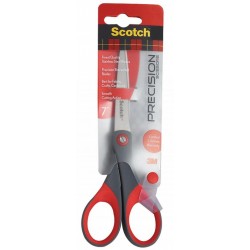 Foarfeca Ergonomica, 18cm, Varf Ascutit Pt. Taiere De Inalta Precizie, 3m - Scotch Office - Rosu/gri