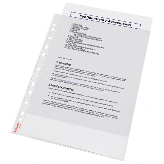 Folie De Protectie Esselte, A4, 75 Mic, 100 Buc/cutie, Cristal